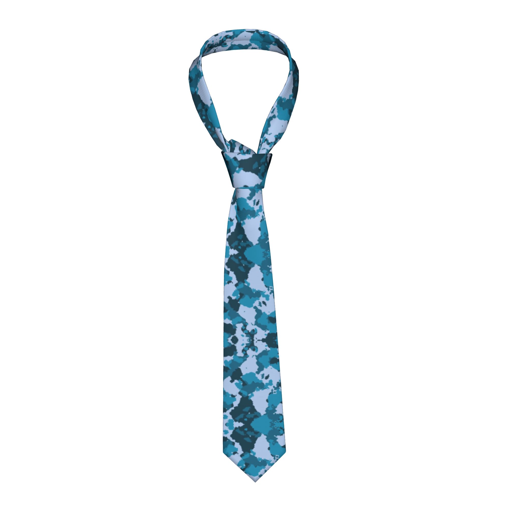 Men Accessories Wedding - เนคไทลายพรางสำหรับผู้ชาย ผ้าโพลีเอสเตอร์ ขนาด 8 ซม. ทรงแคบ
