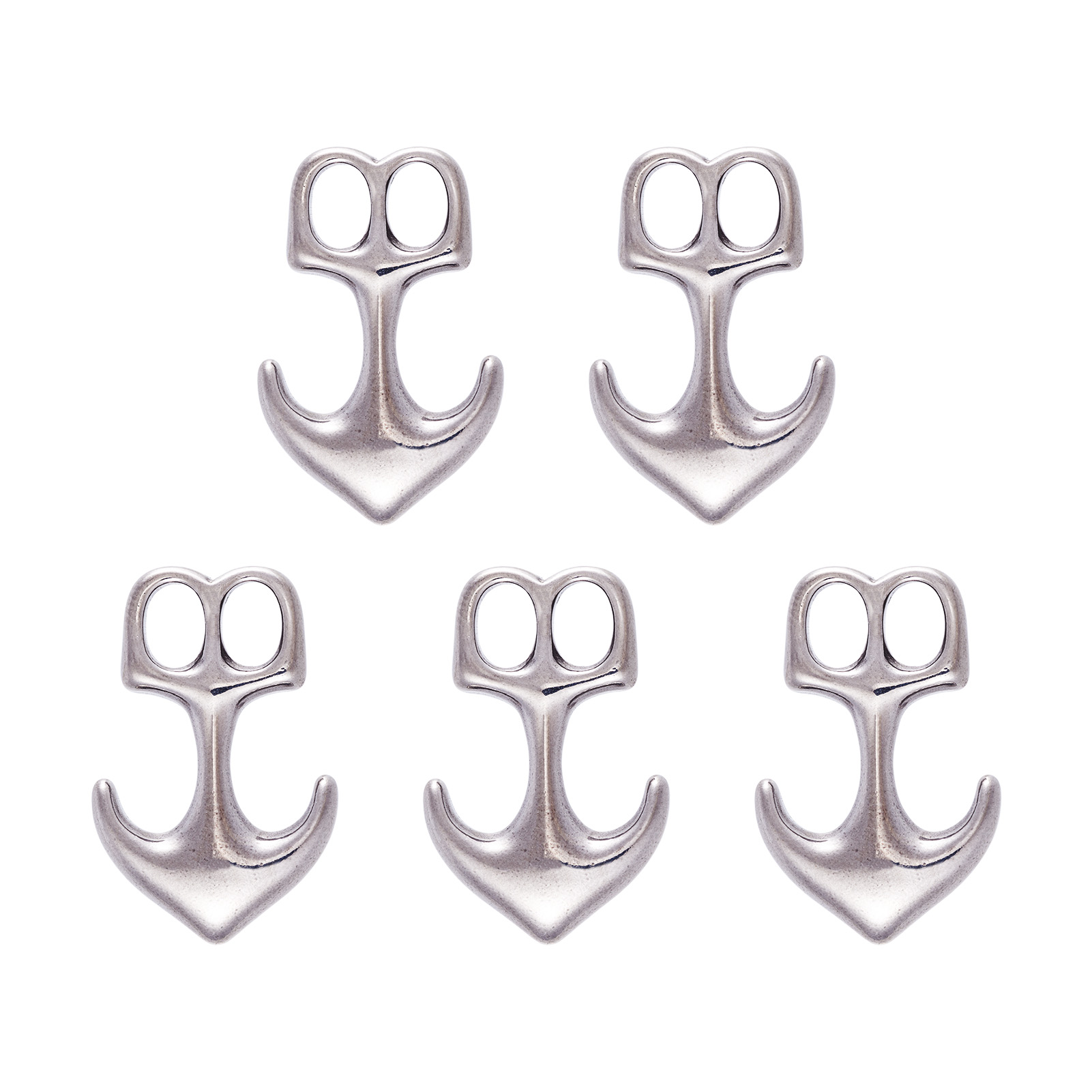 Men Accessories Hand - ตะขอเกี่ยวแบบสมอ 5 ชิ้น ทำจากสแตนเลส 304 สำหรับเชื่อมต่อสายหนัง