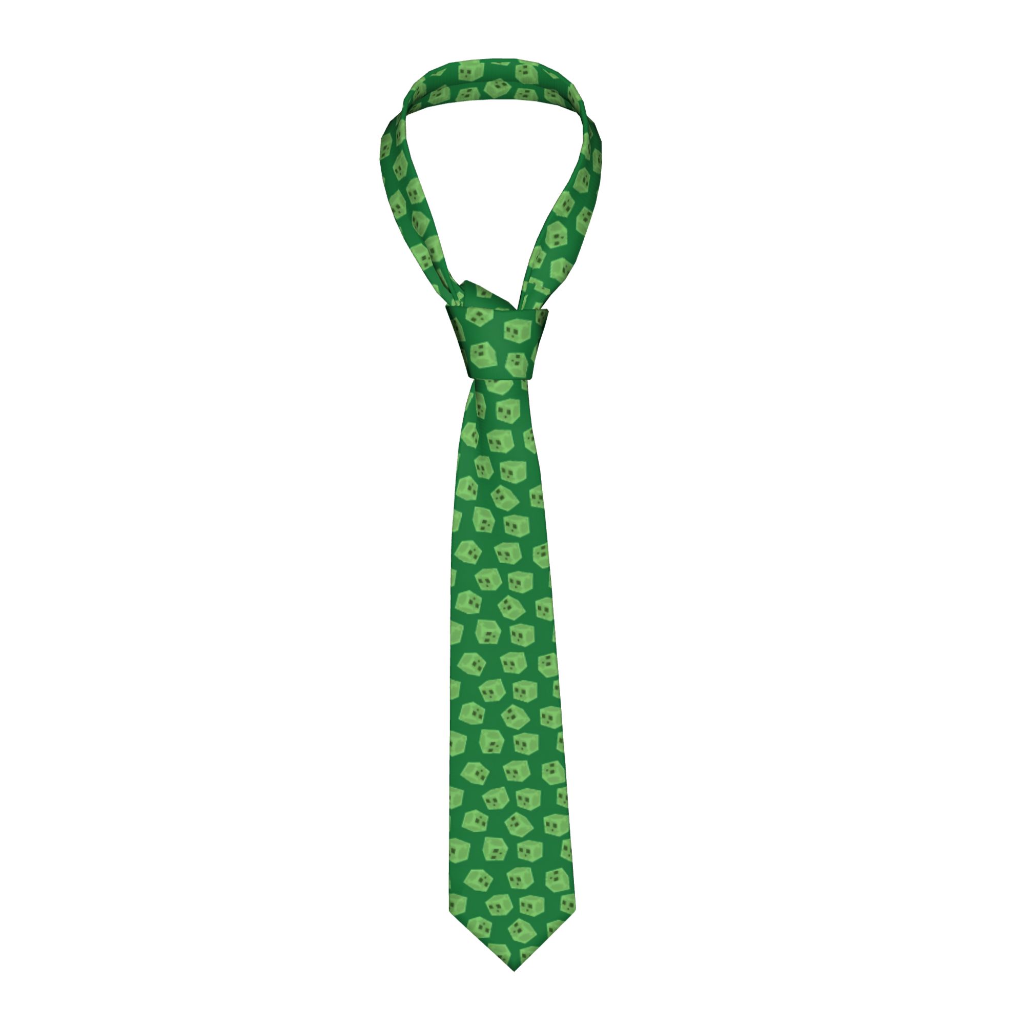 Men Accessories Wedding - เนคไทลายสไลม์ครีปเปอร์สสำหรับผู้ชาย แฟชั่นเนคไททรงแคบ 8 ซม. สำหรับผู้ชาย เครื่องประดับคอ