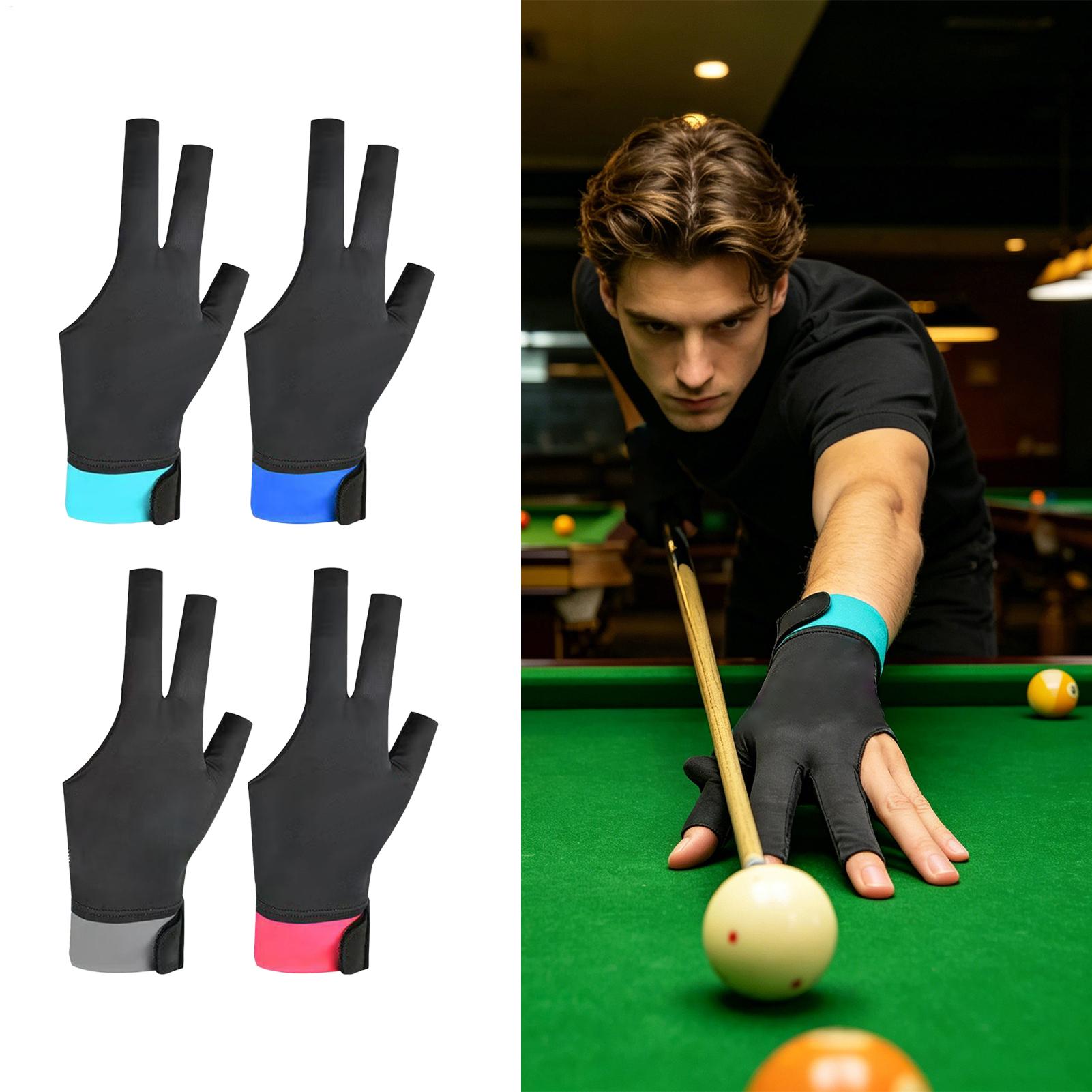 Men Accessories Hand - ถุงมือเล่นพูล 3 นิ้ว กันลื่น อุปกรณ์กีฬา ถุงมือคิวบิลเลียด