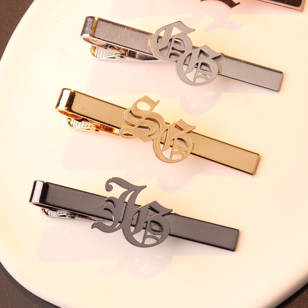 Men Accessories Name - Custom ชื่อเริ่มต้น Tie คลิปสําหรับผู้ชายเนคไท Tie Clasp