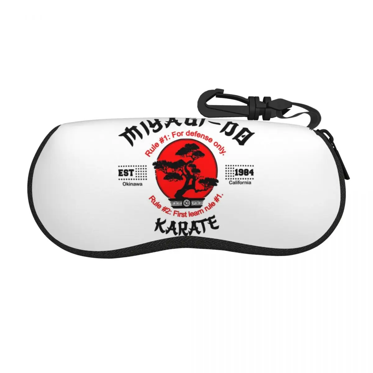 Men Accessories Rule - กล่องใส่แว่นตา Miyagi Do Karate Rules กล่องใส่แว่นกันแดดแบบนิ่มสำหรับผู้หญิงและผู้ชาย