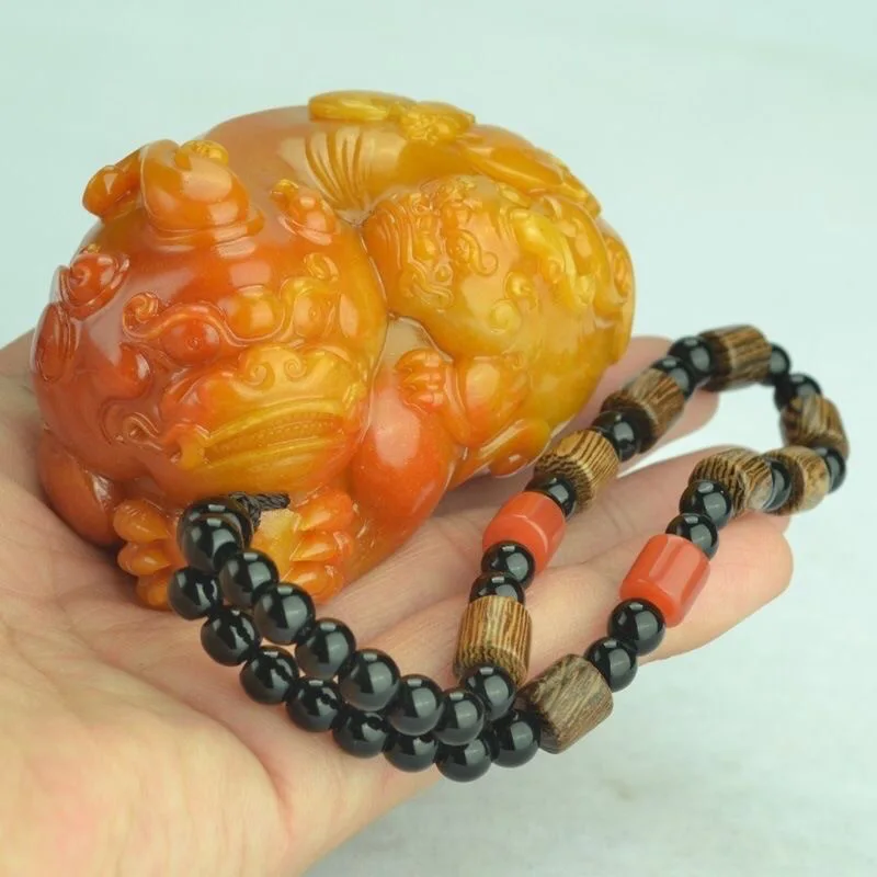 Men Accessories Hand - ธรรมชาติ Huang Longyu Pixiu จี้สร้อยคอสร้อยคอสร้อยคอสร้อยคอสร้อยคอสร้อยคอสร้อยคอสร้อยคอสร้อยคอสร้อยข้อมืออัญมณีแฟชั่นอุปกรณ์เสริมมือแกะสลัก Man