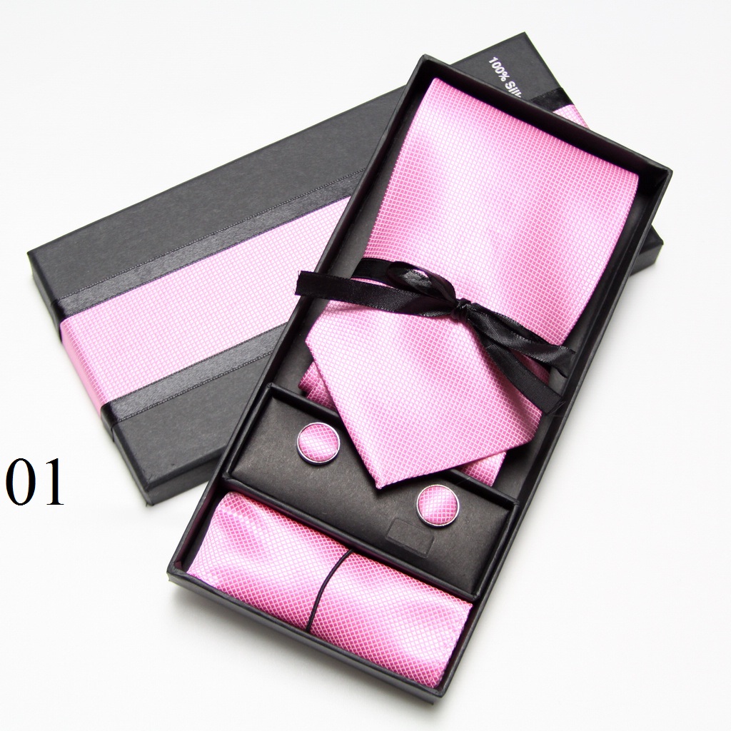 ชุดเซ็ตเนคไท ผ้าเช็ดหน้า และกร - Cufflink Box Set บทวิจารณ์และราคา