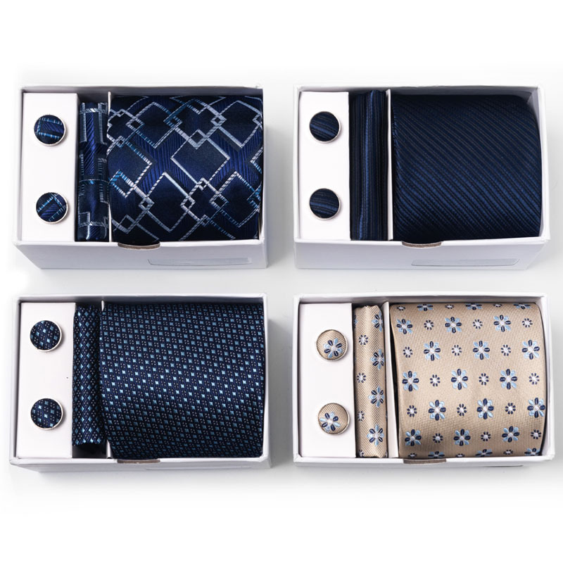 ผู้ชายใหม่ดอกไม้ Polka Dot Mul - Neck Tie Set Box บทวิจารณ์และราคา
