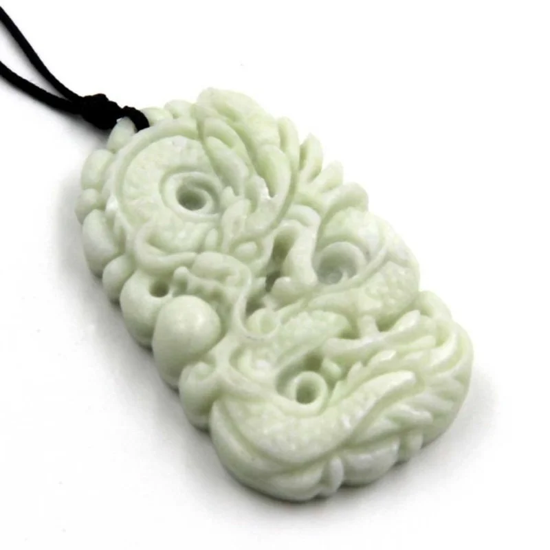 หยกสีขาวธรรมชาติ Dragon Phoeni - Men Accessories Hand บทวิจารณ์และราคา