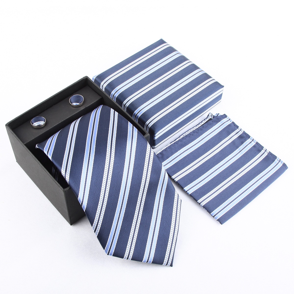 ชุดเซ็ตเนคไท ผ้าเช็ดหน้า กระดุ - Cufflink Box Set บทวิจารณ์และราคา