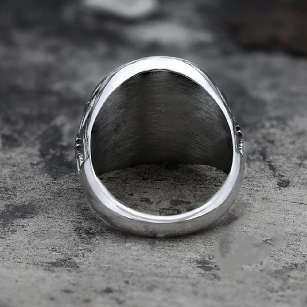 แหวนผู้ชายสไตล์ไวกิ้งวินเทจ สแ - Men Accessories Wedding บทวิจารณ์และราคา