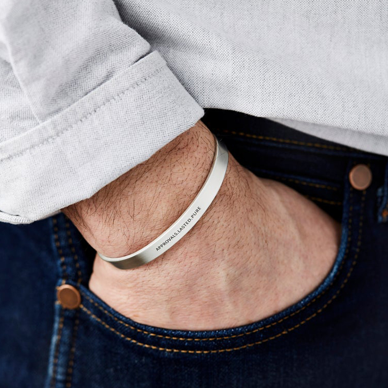 4มม.ถึง8มม.แกะสลักฟรีสร้อยข้อม - Men Accessories Name บทวิจารณ์และราคา