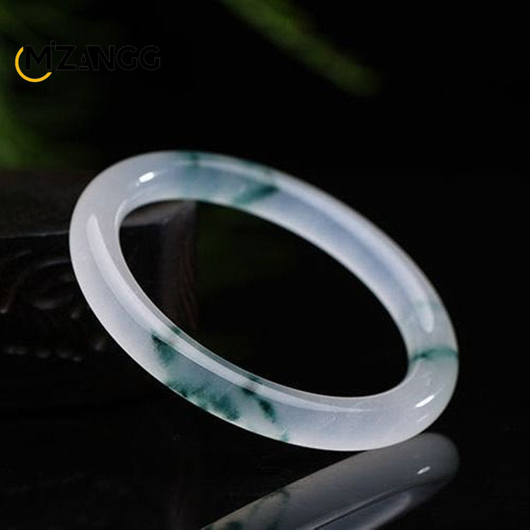 กำไลหยกสีเขียวธรรมชาติกำไลข้อม - Men Accessories Hand บทวิจารณ์และราคา