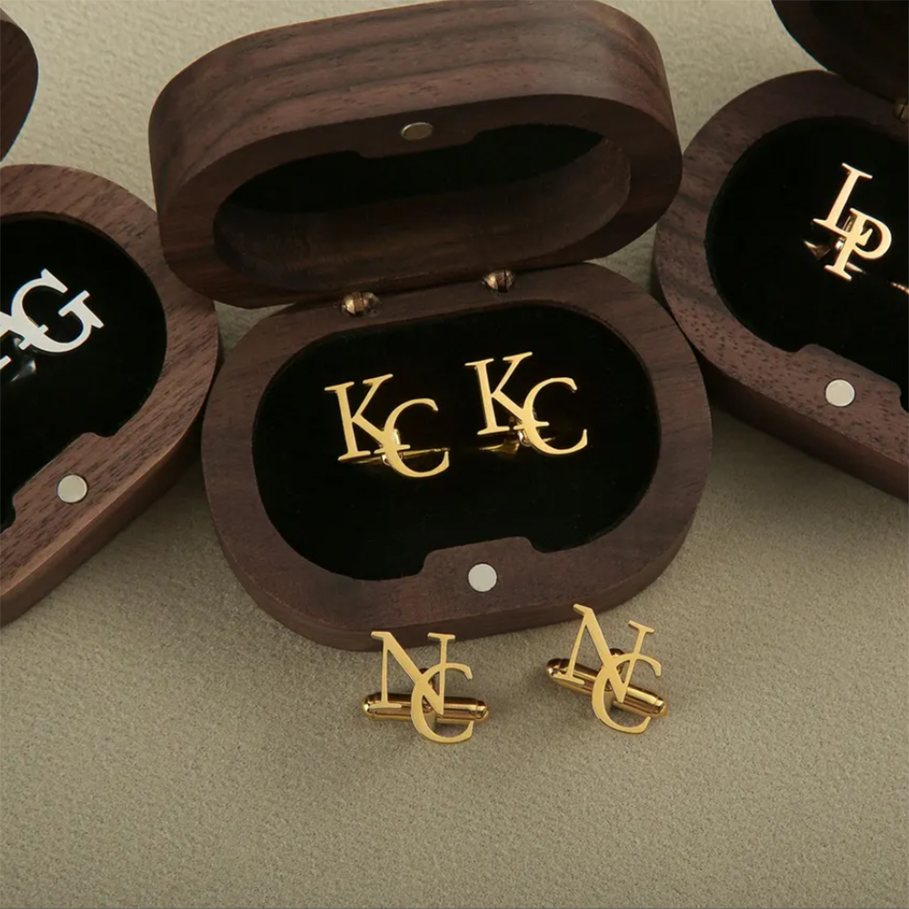 กระดุมข้อมือแบบกำหนดตัวอักษรได - Cufflink Box Set บทวิจารณ์และราคา