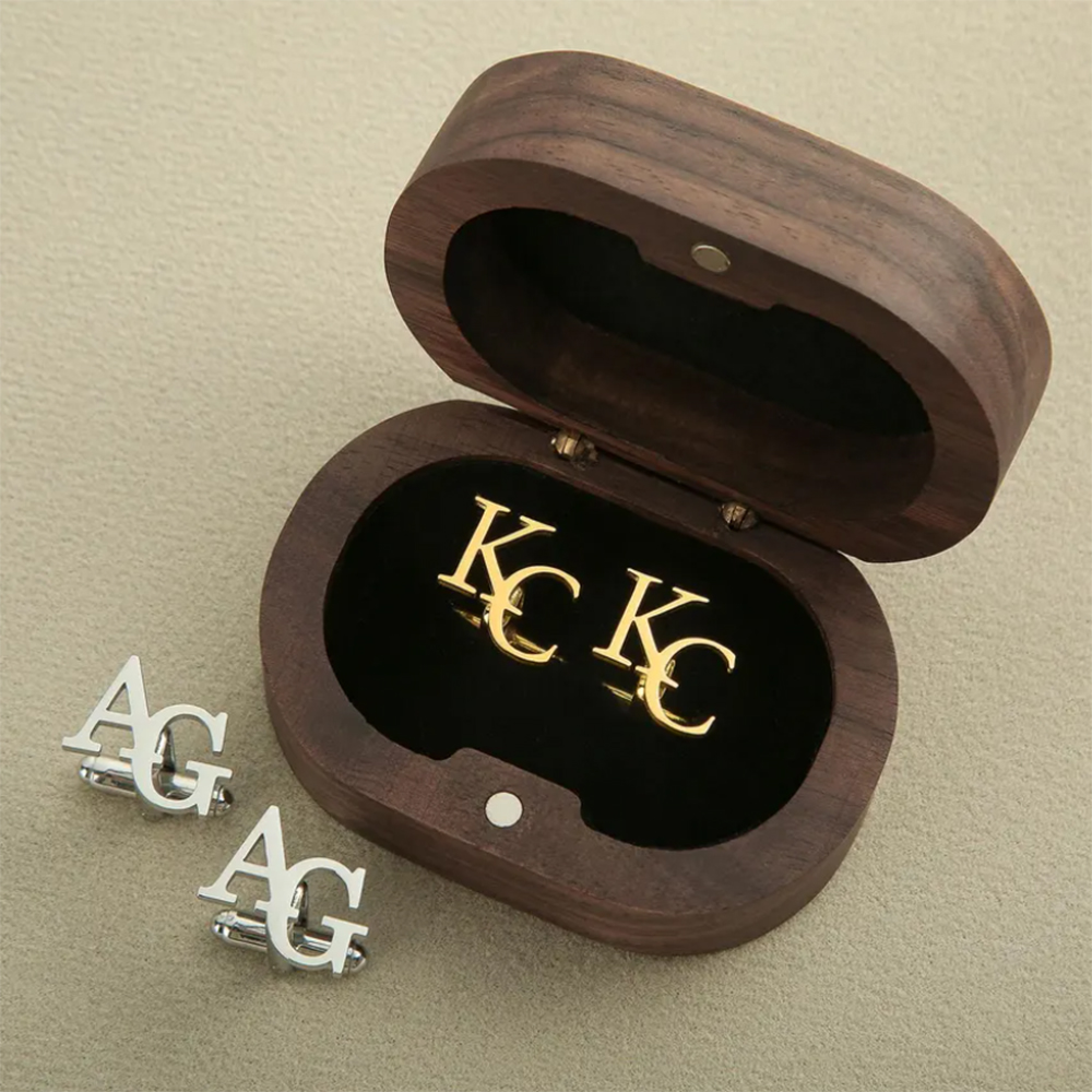กระดุมข้อมือแบบกำหนดตัวอักษรได - Cufflink Box Set บทวิจารณ์และราคา